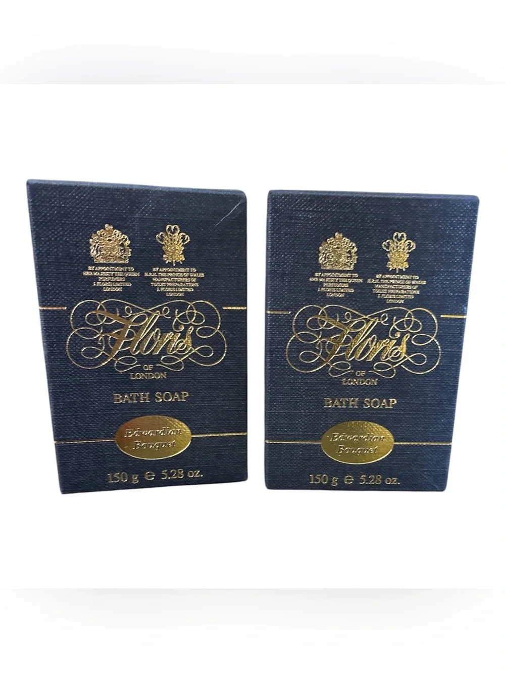 2 - Floris Edwardian Bouquet Bath Soap 5.28 Oz Each Beige Floral Tallow Luxury